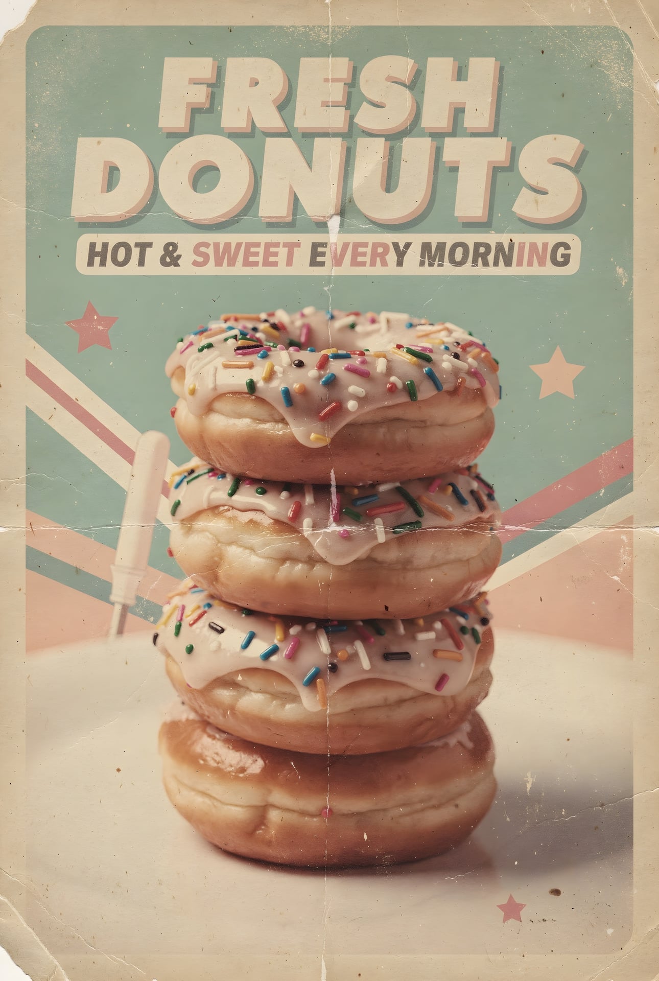 도넛(Doughnuts) 메뉴 포스터 02