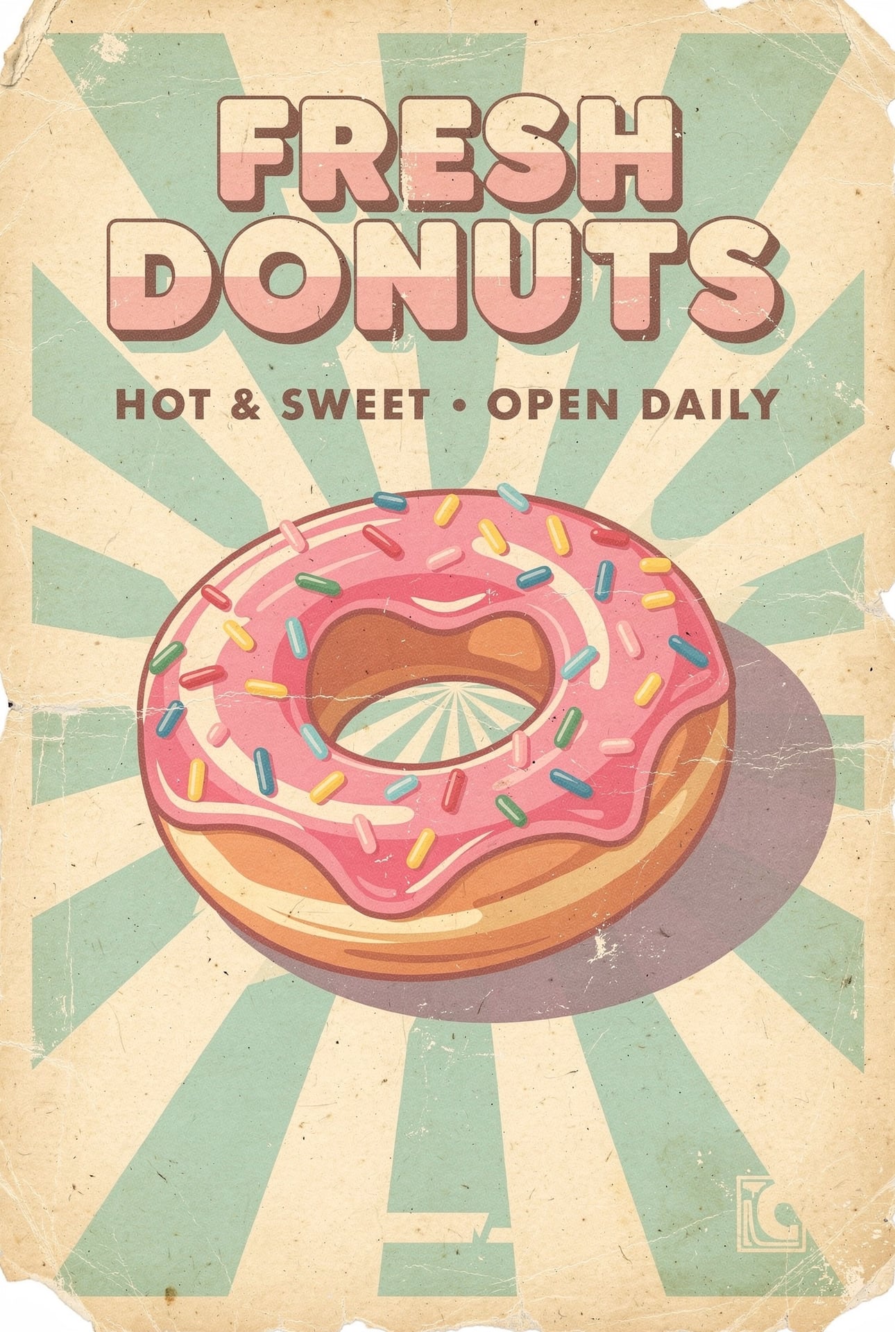 도넛(Doughnuts) 메뉴 포스터 03