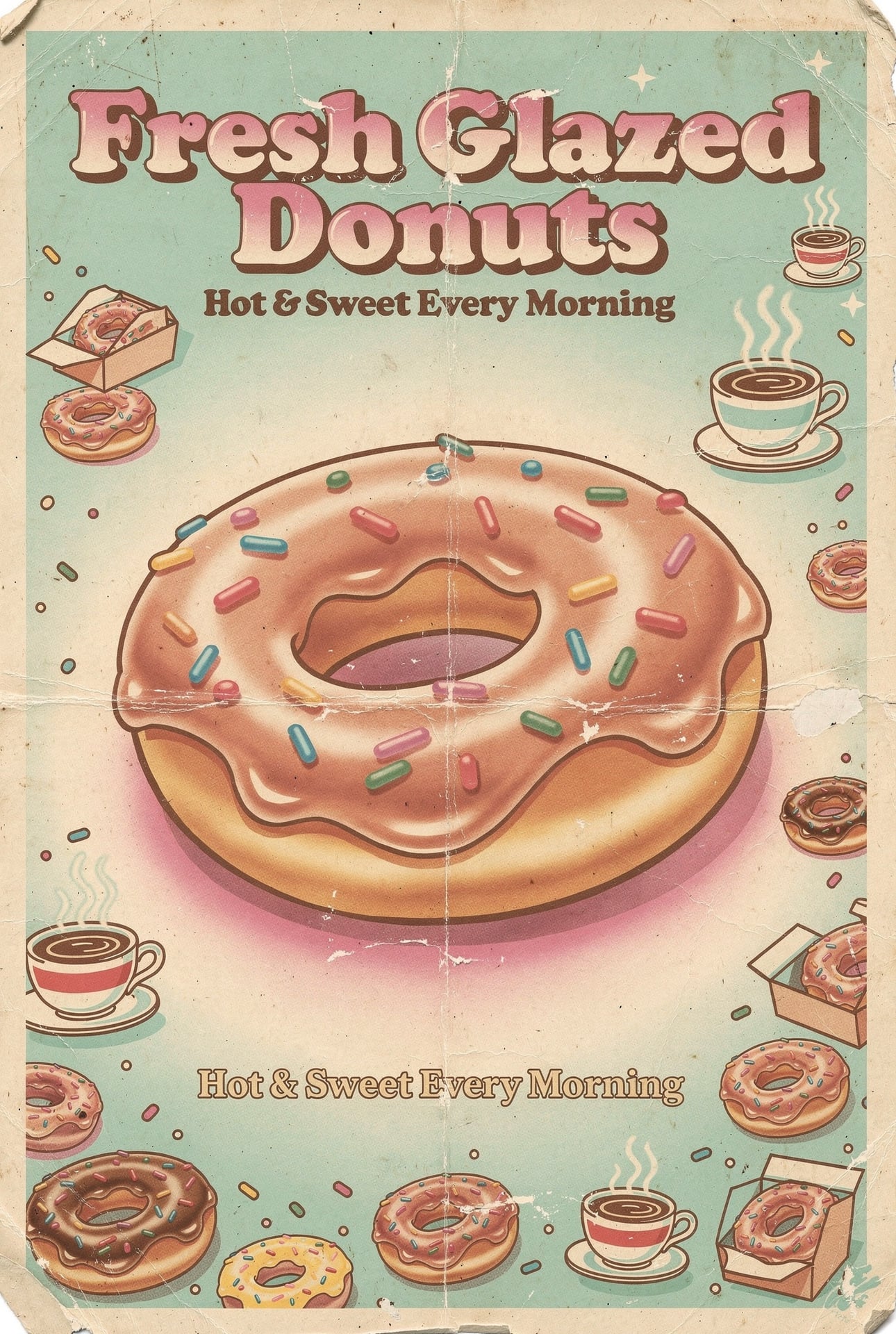 도넛(Doughnuts) 메뉴 포스터 04