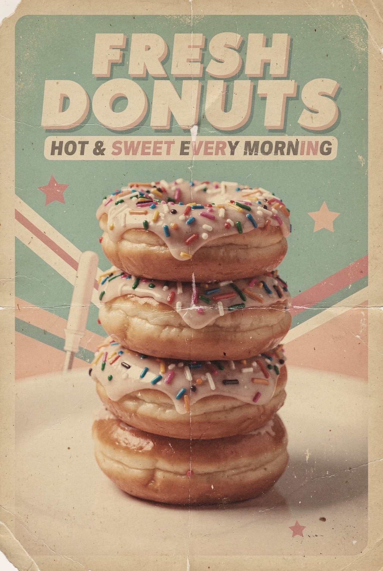 도넛(Doughnuts) 메뉴 포스터 05
