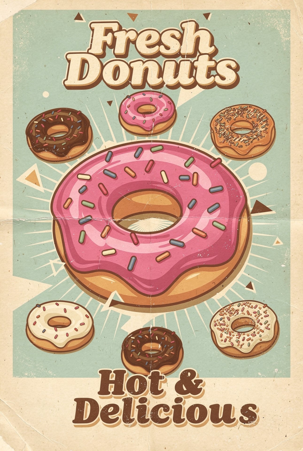 도넛(Doughnuts) 메뉴 포스터 06