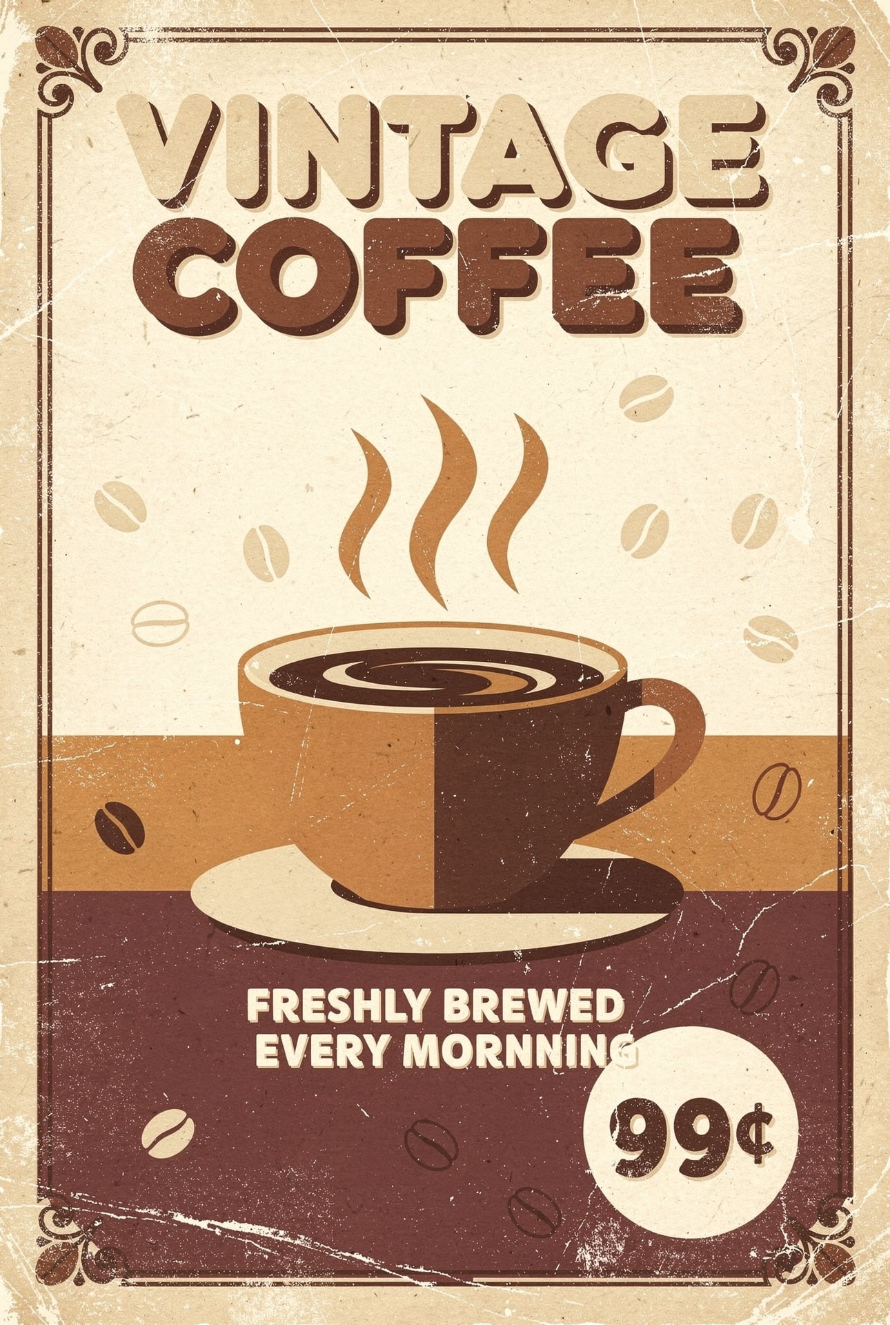 커피(Coffee) 메뉴 포스터 02