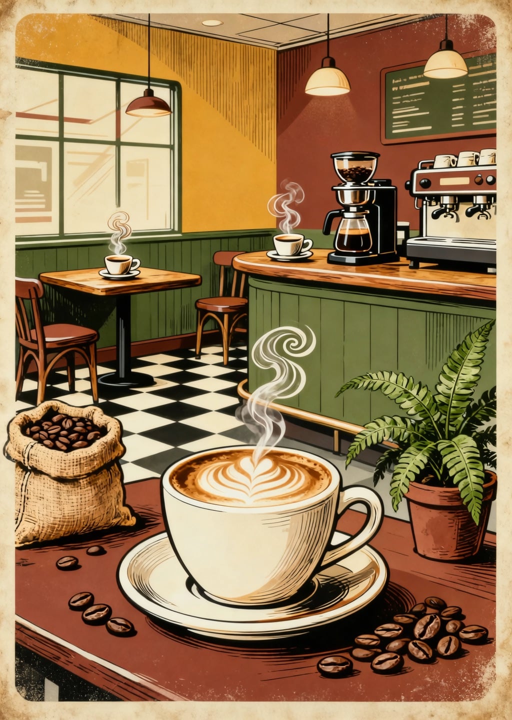 커피(Coffee) 메뉴 포스터 06